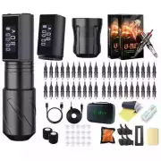 Professional Wireless Tattoo Machine Kit Rotary Pen with Tattoo Cartridge Needle