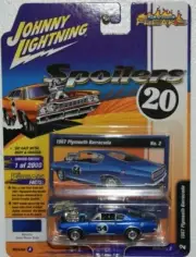 JOHNNY LIGHTNING 1967 PLYMOUTH BARRACUDA SPOILERS 20 VS. A RELEASE 2 #2