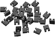 uxcell 30pcs 2mm Standard Pin Header Jumper Cap Short Circuit Connection Cap Mini Micro Jumper Bridge Plug Black