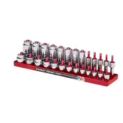 Hansen Socket Organizer 3/8" Drive Tray Standard SAE Inch Regular & Deep USA