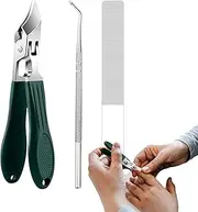 Side Nail Clippers for Toenails,Stainless Steel Fingernail Cutter | Portable Anti-Splash Fingernail Grooming Cutter for Men Women Seniors Home Travel Salon