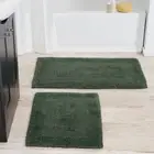 Bathroom Rugs - 2-Piece Cotton Bathroom Mat Set - Machine Washable Bath Mats ...
