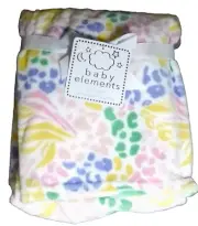 NEW Baby Elements Soft Plush Colorful Baby Blanket 30"x40" Girls