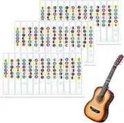 3Pcs Guitar Fingerboard Sticker,Transparent Material Guitar Learning Tools,Guitar Fingerboard Sticker Specially Designed for Children Beginners to Learn