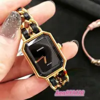 在飛比找Yahoo!奇摩拍賣優惠-小艾二手 CHANEL Premiere 首映錶 皮穿鍊手錶