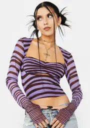 [AFRM] Noreen Mesh Cut Out Top