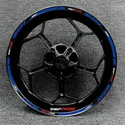 for YZF R6 Motorcycle Logo 17 Inch Inner and Outer Wheel Rim Hub Decal Decoration Waterproof High Reflective Sticker (Color : YZF R65)