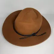 Bailey Hollywood Piston Wool Felt Hat Size Medium NWT Brown