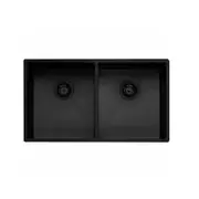 Oliveri Spectra Double Bowl Sink 780x445mm Black SB63BK