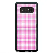 White Pink Plaid Tartan Case Cover Samsung Galaxy S23 S22 Plus Ultra S21+ S20