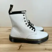 NEW Dr. Martens 1460 doc Zavala womens 8 hi combat leather boots white black b