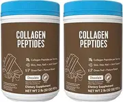 Collagen Peptides Chocolate Protein, 20g Collagen Per Serving, Pasture Raised Grass Fed, Paleo + Keto Friendly, Gluten Dairy Free Zero Sugar, 32 OZ Pack of 2