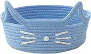 Small Round Storage Basket, Cat Toy Storage Basket, Woven Basket for Blankets, Round Woven Storage Basket, Organizing Basket for Towels, Eco-Friendly Cat Toy Basket, Decorative Woven Basket for Home