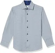 [Isaac Mizrahi] Boy's Long Sleeve Houndstooth Button Down Shirt