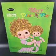 Vintage MARY DRESS 'N' PLAY Paper Dolls Whitman c1969 Uncut