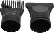 2pcs Hair Dryer Concentrator Attachment Flat and Comb Nozzles Travel Hair Brush