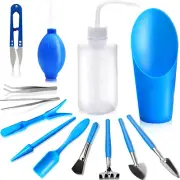 13 Pcs Succulent Tool Set Mini Garden Transplanting Care Kit for Plants Blue