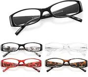 5PC Reading Glasses for Woman Blue Light Blocking Computer Readers for Men-Unbreakable Reading Glasses Spring Hinges Traditional Readers 1.0