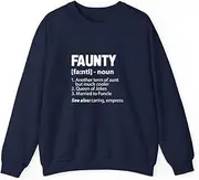 [X.Style] Faunty Aunt Auntie Definition ds009 Sweater Navy XL