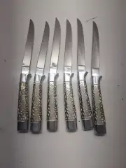 Solingen-Germany Briddell Silver Overlay Steak Knives Set of 6