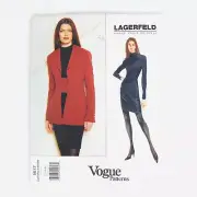 Lagerfeld Vogue Paris Original Pattern 1617 Jacket Dress UNCUT FF Sz 12-16 1990s