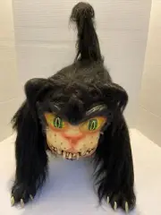 NEW PAPER MAGIC GROUP 2001 Scary BLACK CAT Halloween Plush Posable Prop Decor
