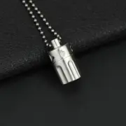 TC4 Titanium Waterproof Pill Container Revolver Cylinder Keychain Pendant EDC
