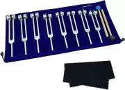 Tuning Fork, 7 Chakras +1 Soul Purpose Weighted Tuning Forks with Silicone Hamme