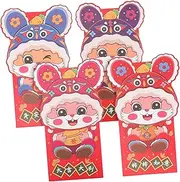 STOBOK Charming Rabbit Year Red Envelopes 20 Packets of Lucky Money Bags for Chinese New Year Celebrations
