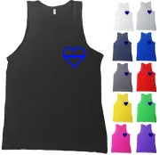 Thin Blue Line Heart Police Support Tank Top Law Enforcement Shirt