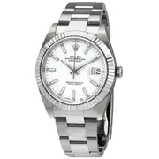 Original Rolex Datejust 41 White Dial Oyster Automatic Men's Watch 126334WSO