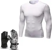 [SXCDD] Running Training White Tight Quick Dry Fitness Clothing Grey Non-Slip Warm Gloves Size M Suit Sweat Absorbent Grey M
