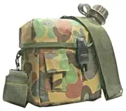 1.9 litre Square GI Bottle with Heavy Duty Auscam Felt Lined Cover Army Cadet