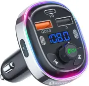 SONRU​ Bluetooth 5.3 FM Transmitter for Car, Bluetooth Car Adapter, PD 30W & QC3