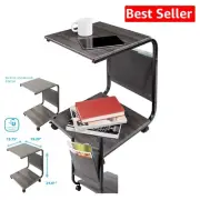 Compact Height Adjustable Side Table with Storage for Living Room & Classroom
