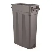 Suncast Commercial TCNH2030 23-Gal Plastic Resin Slim Trash Can - Gray New