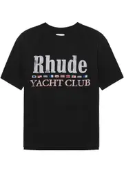 Rhude Flag Printed Cotton T-shirt - Black S
