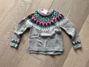 Mini Boden Knit Sweater Sz 4-5 Girls Gray