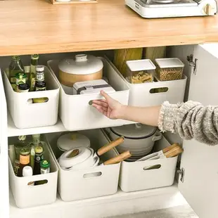 衣柜收納盒衣服零食樂高玩具雜物整理箱家用廚房塑料儲物筐帶蓋子