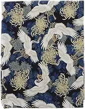 MsaHeuto Japanese Cotton Yard with Floral Design for Kids Clothing, Cushion Covers, and Table Linens 40 by 60 inches, Chrysanthemum Blue, as described