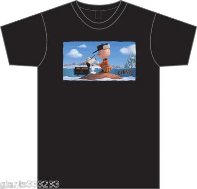 NEW SGA 9/20/2015 SF GIANTS BK T SHIRT M Medium SNOOPY & CHARLIE BROWN Peanut