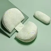 Monehet Maternity Pillow,Pregnancy Pillows for Sleeping, Detachable and Adjustable with Pillow Cover Pregnancy Body Pillow Support for Back, Legs, Belly, Hips (Green)