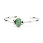 Green Aventurine Silver Bangle