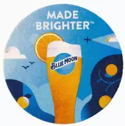 Blue Moon Made Brighter Beer Coaster