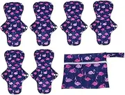 Anneome 1 Set Repeatable Sanitary Pad Washable Sanitary Panty Liners for Women Reusable Menstrual Pad Insert Menstrual Panty Liners Cloth Menstrual Pads À Towel Pad Purple Charcoal