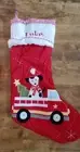 Pottery Barn Kids Dog Fire Engine Quilted Christmas Stocking Dalmation LUKE
