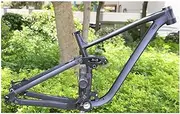 DH MTB Suspension Frame 27.5er 29er Mountain Bike Frame 15.5''/17''/18'' Disc Brake Downhill Frame Travel 155mm Boost 148mm/142mm Thru Axle (Color : Black, Size : 18'')