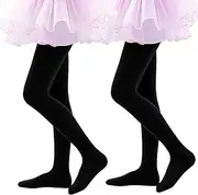 [DTWAWA] 2 Pairs Ballet Tights for Toddler Girls, Dance Sockings Elasticity for Spring Summer