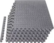Mat Block APM002GY-2 Torin Interlocking Foam Tiles Puzzle Mats: EVA Gym Mat Floo