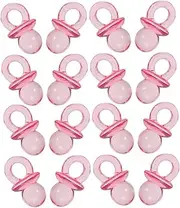 Kisangel 200pcs Mini Clear Acrylic Pacifiers for Shower Games Gender Reveal Party Decorations Cute Table Scatter Accessories for Shower Decoration Ideas Pack